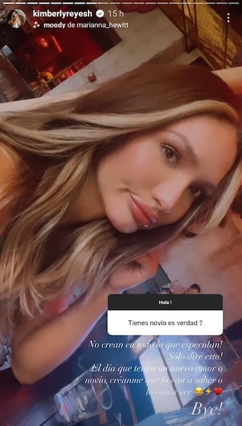 Kimberly Reyes aclara si tiene