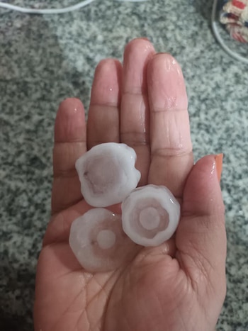 La impactante granizada cubrió extensas