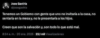 El duro dardo que lanzó