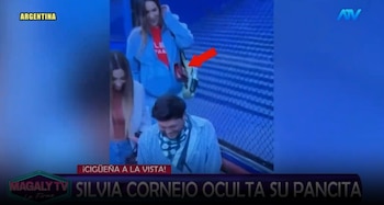Silvia Cornejo reaparece con Jean Paul Gaboto y una supuesta pancita desata rumores de embarazo. Captura: Magaly TV La Firme.