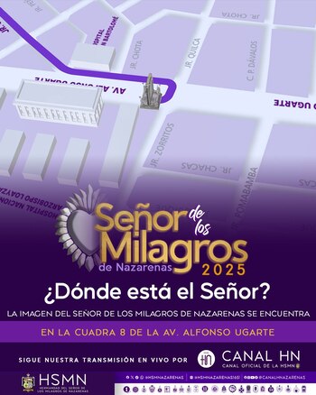 Ruta del recorrido de la