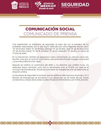 Los trabajos de investigación en campo y monitoreo del C4 permitieron identificar a los presuntos responsables | Crédito: SSEM