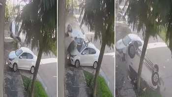 Video: un conductor atropelló y