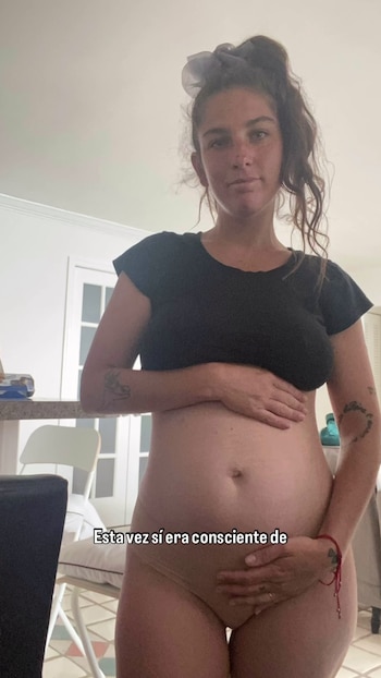 Juana Repetto cuando quedó embarazada