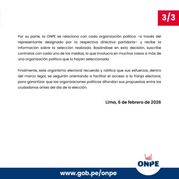 Comunicado de ONPE