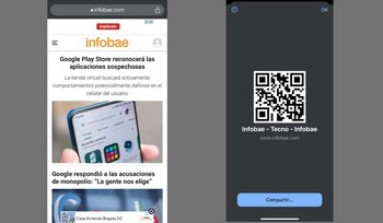 En un iPhone, simplemente