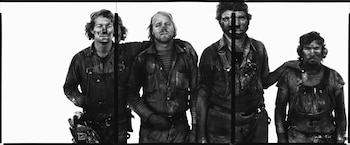 Richard Avedon
Roger Tims, Jim Duncan, Leonard Markley and Don Belak, coal miners, Reliance, Wyoming, August 29, 1979
© The Richard Avedon Foundation
