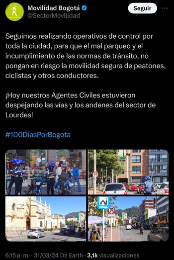 Agentes civiles de tránsito realizaron