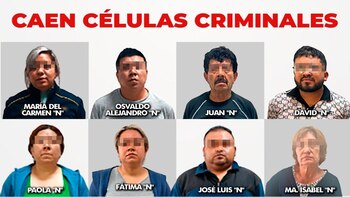 Algunos de los sujetos detenidos