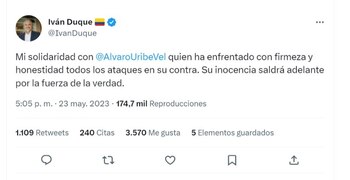 En su cuenta de Twitter,