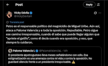 Vicky Dávila volvió a responsabilizar