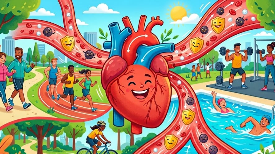 El ejercicio aeróbico progresivo como la caminata y el ciclismo ayuda a reducir el colesterol y proteger el corazón (Imagen Ilustrativa Infobae)