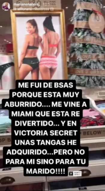 Los mensajes de Mariana Nannis