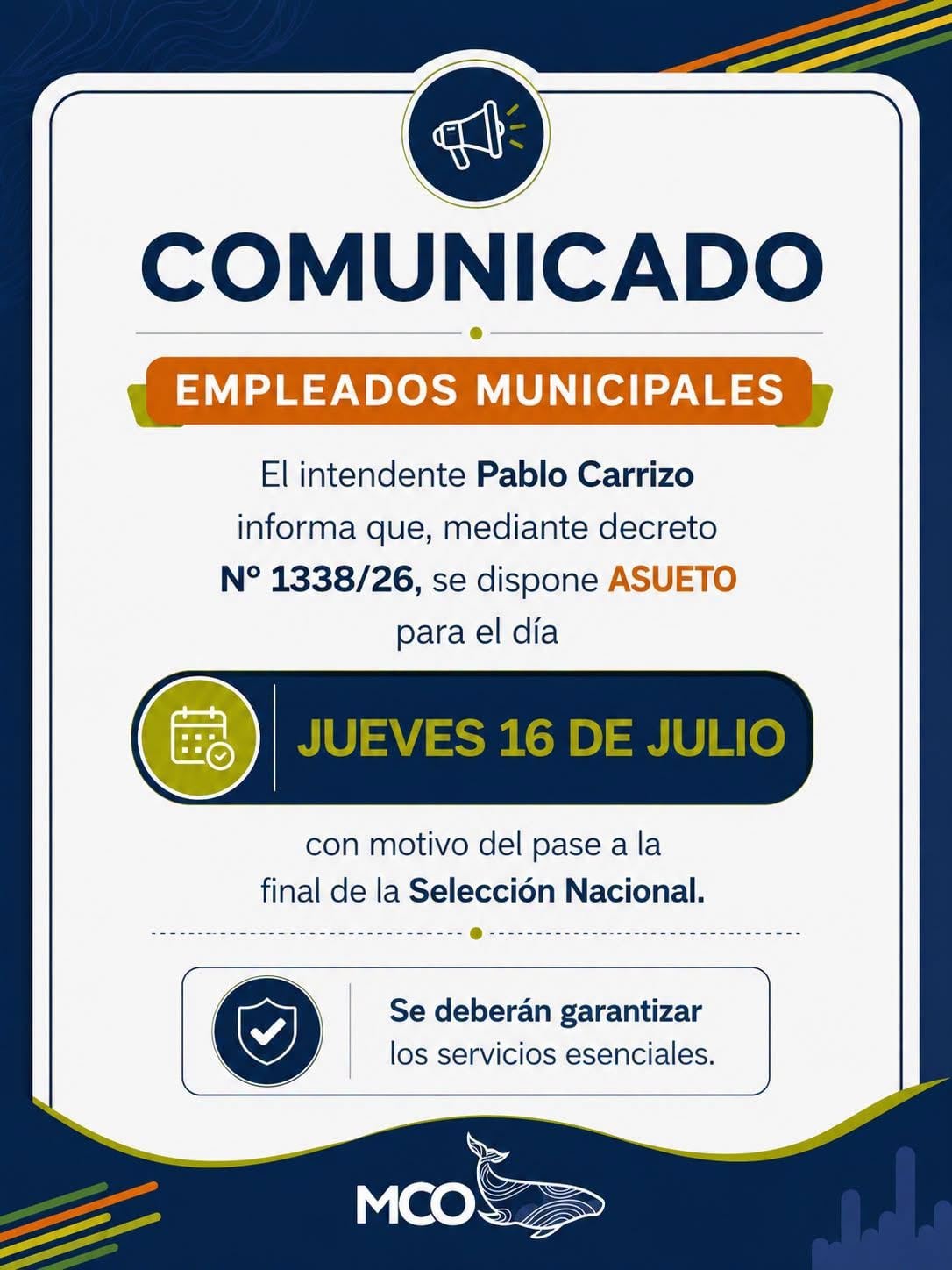 El comunicado oficial que emitiaron desde Caleta Olivia