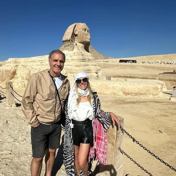 Oscar Ruggeri y su esposa