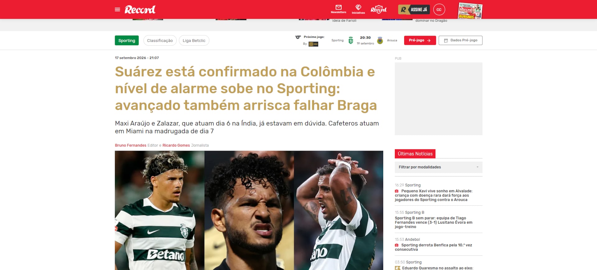 La prensa portuguesa analizó lo que será la apretada agenda de los
