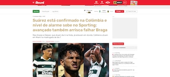 La prensa portuguesa analizó lo que será la apretada agenda de los "Leones" de Lisboa para el mes de octubre, y con varios de sus jugadores convocados para la fecha FIFA que llegarían apenas de tiempo para los partidos del Sporting-crédito Record