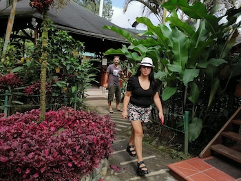 Turistas extranjeros caminan hoy por
