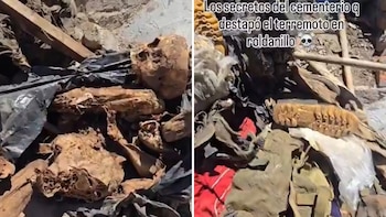 En video: terremoto dejó al descubierto restos humanos en cementerio de Valle del Cauca