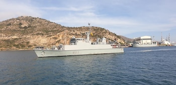 El cazaminas 'Tambre' (M-33) parte de Cartagena y se integra en la Agrupación Permanente de la OTAN en el Mediterráneo (Armada Española)