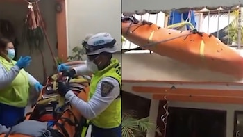 Una adulta mayor cayó en