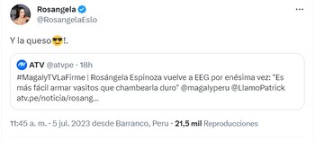 Rosángela Espinoza respondió a Magaly