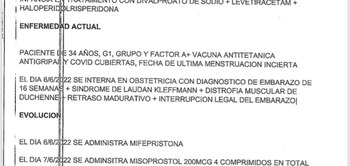 El documento del Hospital Posadas