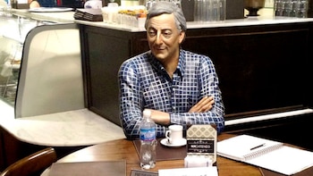 Una estatua de Néstor Kirchner