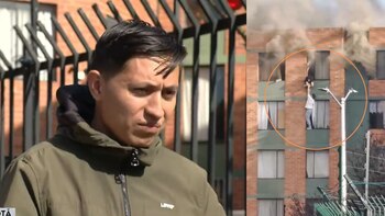 Hombre que salvó a una mujer y a su mascota de un incendio en Bogotá dio detalles del rescate: “Se hizo lo que se tenía que hacer”