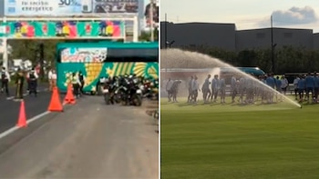 Video: el incidente que sufrió el micro de la selección de República Checa y causó un caos de tránsito durante una hora