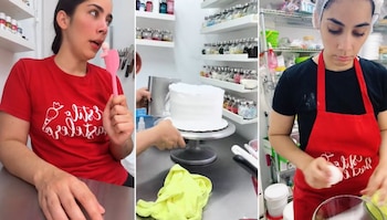 En redes sociales, Esmeralda Moronta mostraba su trabajo en pastelería artesanal, fuente de sustento para sus dos hijos y reflejo de su esfuerzo diario. (Cortesía: Esmeralda Moronta)