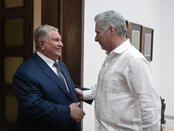 Miguel Díaz-Canel e Igor Sechin
