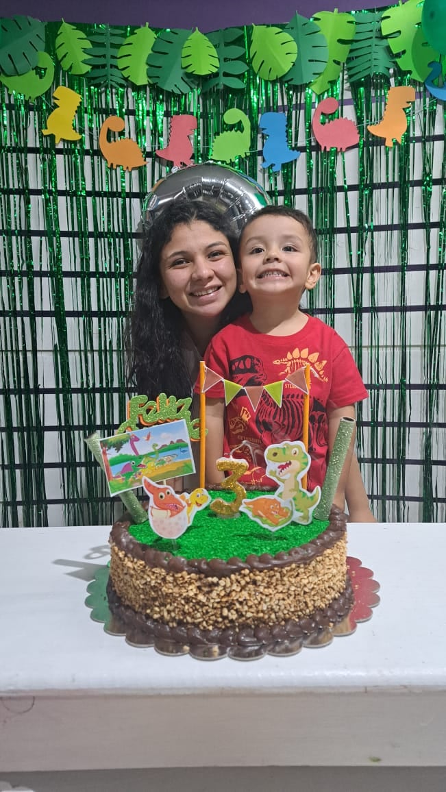 Valentín en el día de su cumpleaños número 3