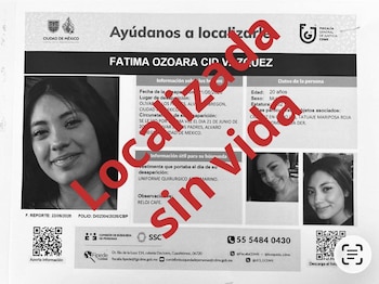 Localizan sin vida a Fátima Ozoara en CDMX