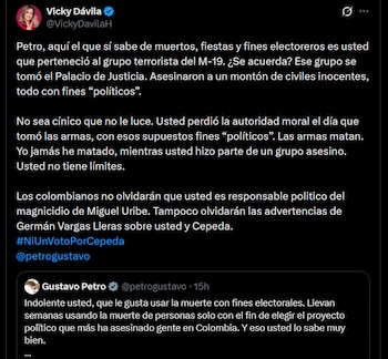 Vicky Dávila - crédito @VickyDavilaH