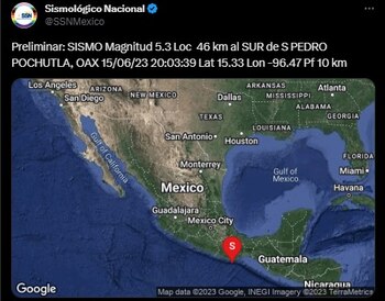 Sismo de 5.3 de magnitud