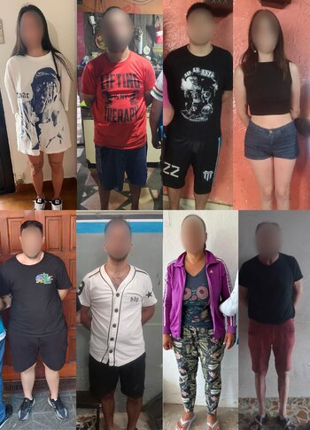 Algunos de los detenidos