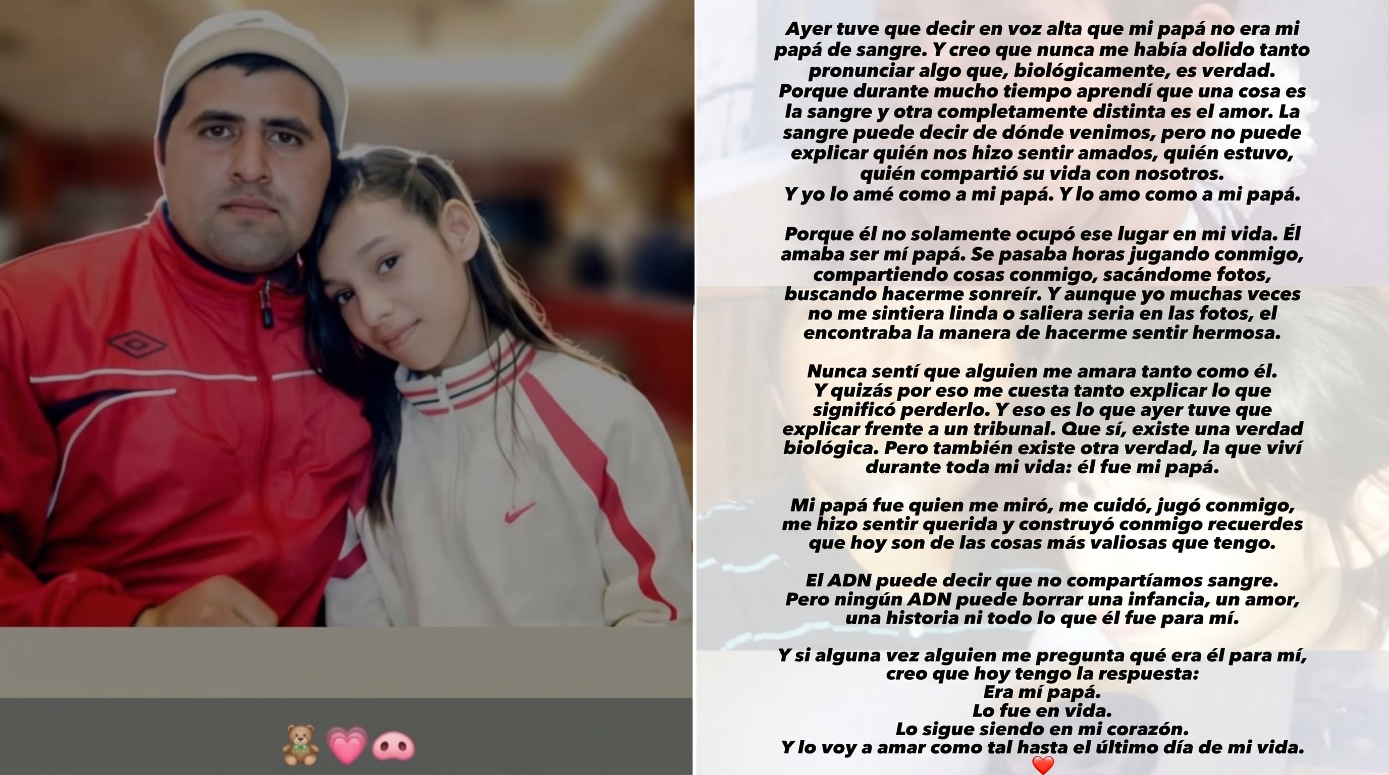La publicación de la hija de Díaz tras su declaración ante el TOC N°29