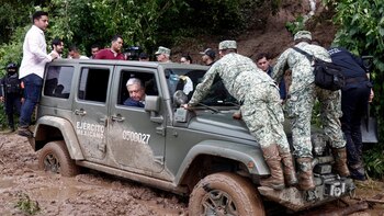 AMLO tuvo problemas para llegar