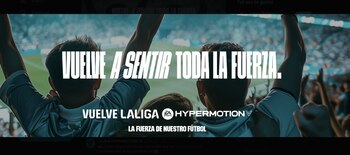Eslógan Liga Hypermotion. (@laliga2)