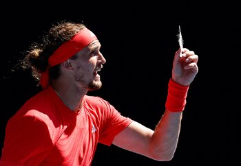 El tenista alemán, con la