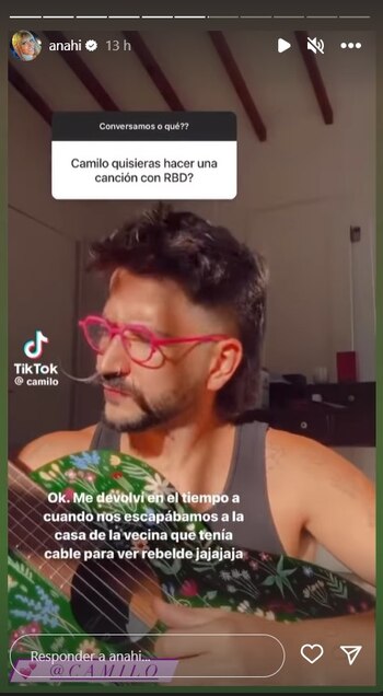 Anahí reaccionó al cover de