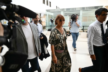 Gisele P. llega al tribunal