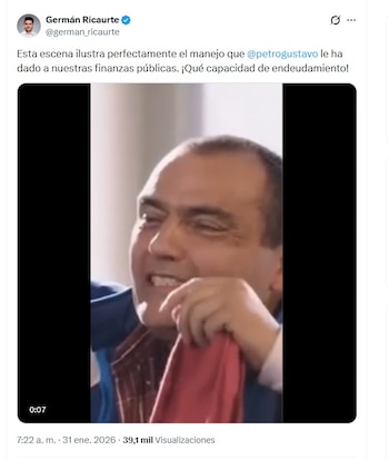 Ricaurte compartió el video el