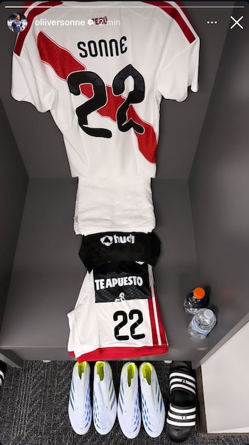 La foto que compartió Oliver Sonne a pocos minutos del Perú vs Haití.