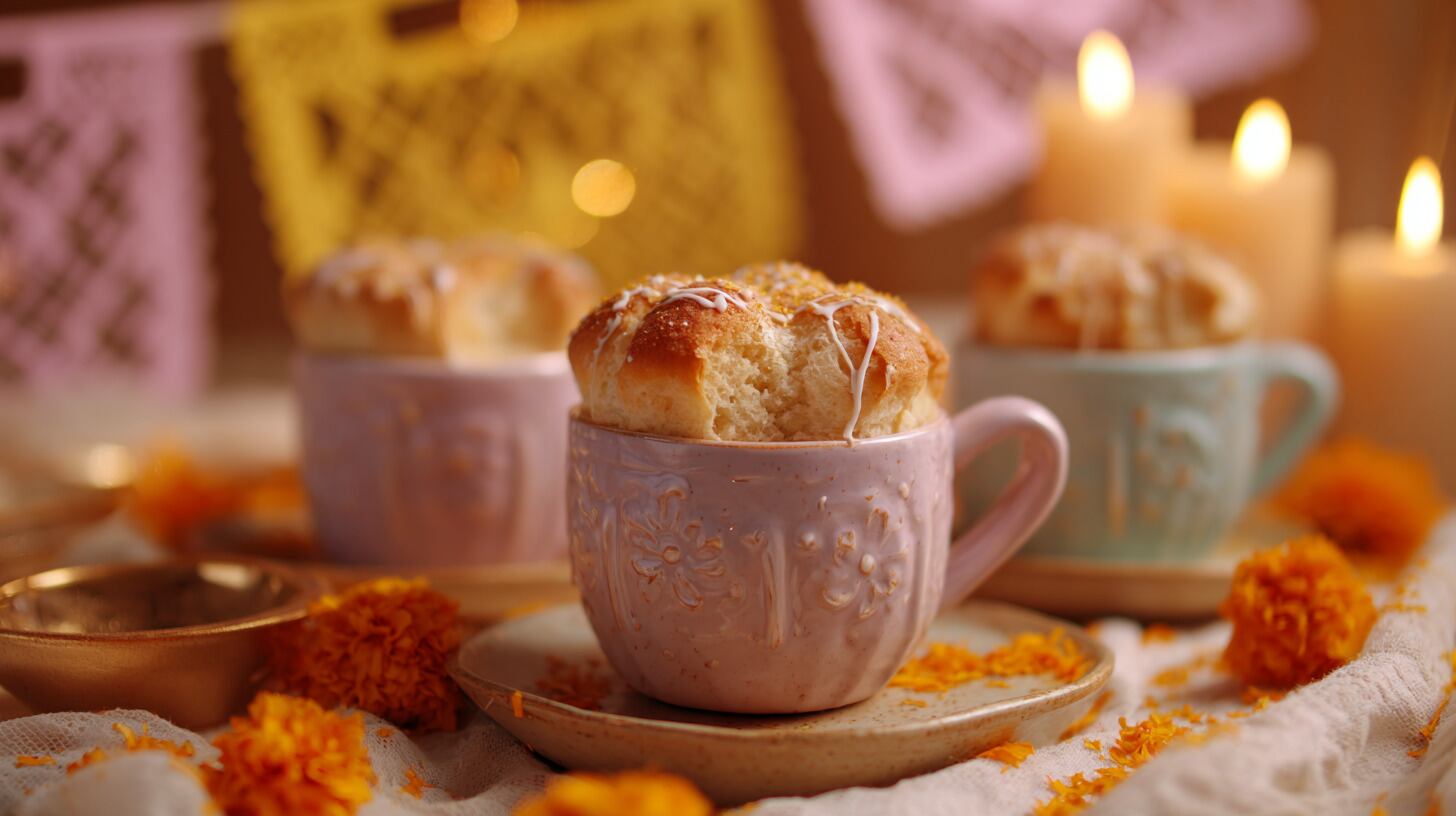 El pan de muerto también puede tener su versión mug cake (Imagen Ilustrativa Infobae)