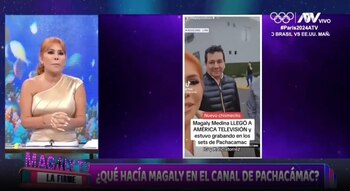 Magaly Medina llenó en elogios infraestructura de América televisión. (Captura: Magaly TV La Firme)