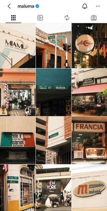 Maluma compartió imágenes de letreros y comercios con referencias a ciudades y países que sus seguidores asociaron con las posibles paradas de la gira “Loco x Volver” - crédito @maluma / Instagram