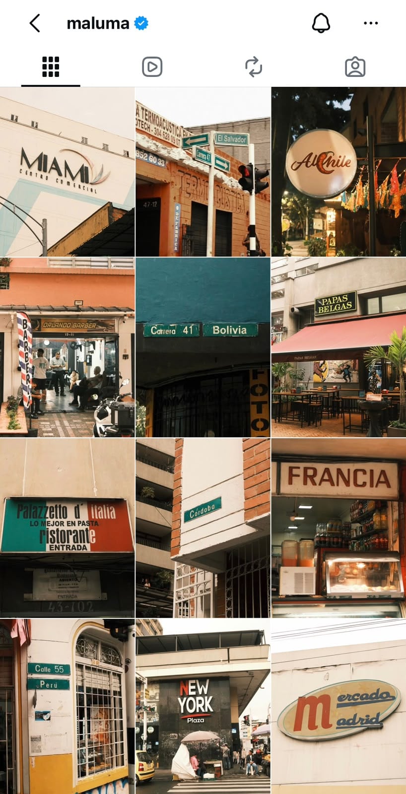Maluma compartió imágenes de letreros y comercios con referencias a ciudades y países que sus seguidores asociaron con las posibles paradas de la gira “Loco x Volver” - crédito @maluma / Instagram