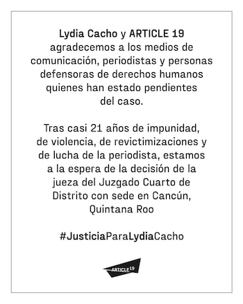 Lydia Cacho y la FGR van por la pena máxima por tortura para Mario Marín a 21 años de iniciado el proceso judicial. @article19mxca